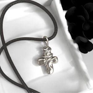 5 For $25💫Alternative Small Silver Cross Pendant Necklace
